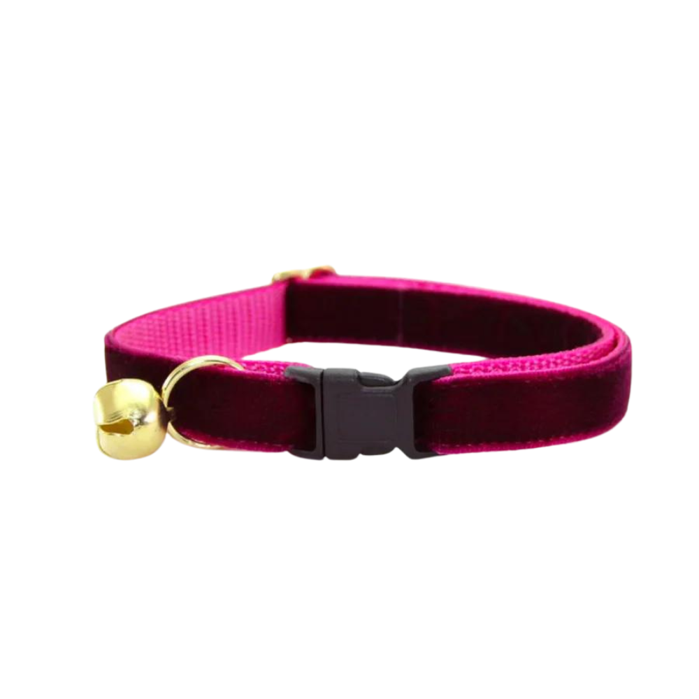 Merlot Velvet Cat Collar