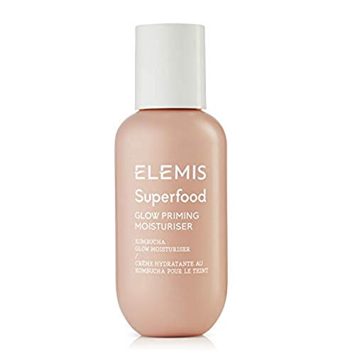 Elemis Superfood Glow Priming Moisturiser Lightweight Face Cream for Smooth and Radiant Skin PrebioticInfused to Prime and Hydrate Kombucha moist