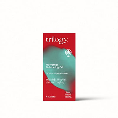 Trilogy Hemphip Balancing Facial Oil 20 mL  For Combination  Oily Skin  Lightweight Balancing Blend With Salicylic Acid  Made in New Zealand  Cle