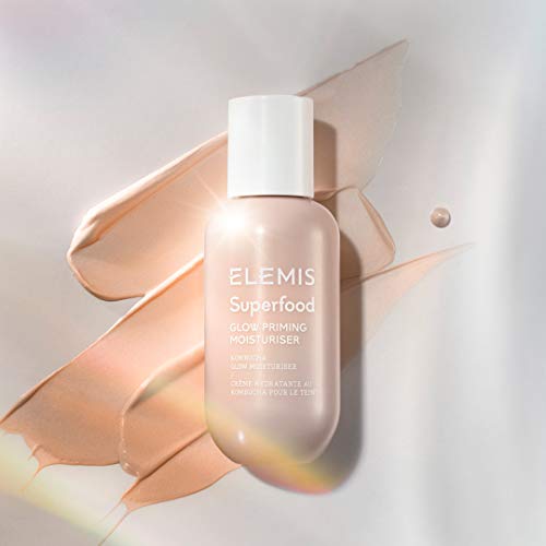 Elemis Superfood Glow Priming Moisturiser Lightweight Face Cream for Smooth and Radiant Skin PrebioticInfused to Prime and Hydrate Kombucha moist