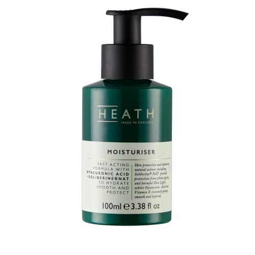 Heath Moisturiser for Men  Fast Acting Face Moisturiser  With Hyaluronic Acid and Soliberine NAT  To Hydrate and Protect Your Skin From Damage  V