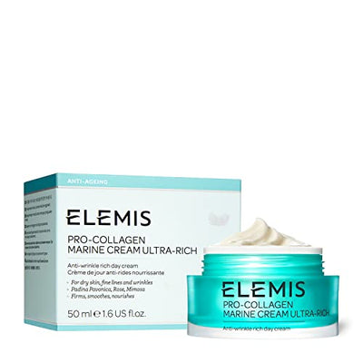 Elemis ProCollagen Marine Cream Ultra Rich Intensely Hydrating AntiWrinkle Face Cream AntiAgeing Moisturiser for Dry Skin Collagen Day Cream to F