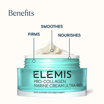 Elemis ProCollagen Marine Cream Ultra Rich Intensely Hydrating AntiWrinkle Face Cream AntiAgeing Moisturiser for Dry Skin Collagen Day Cream to F