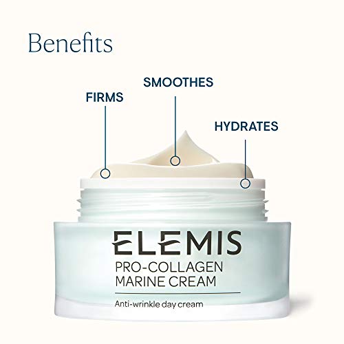 Elemis ProCollagen Marine Cream AntiWrinkle 3in1 Smoothing Face Moisturiser with Chlorella Ginkgo Biloba and Padina Pavonica Ultralight Gel Day C