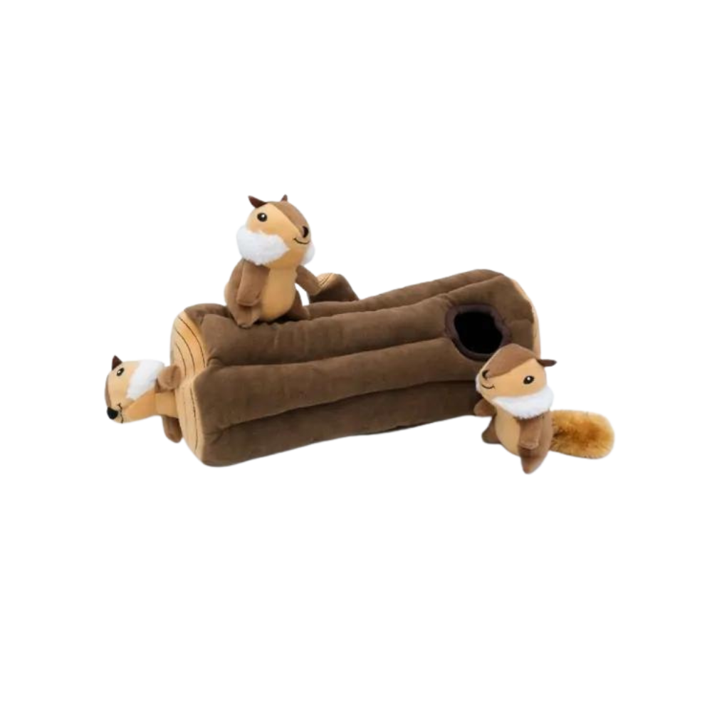 Chipmunk Log Burrow Toy