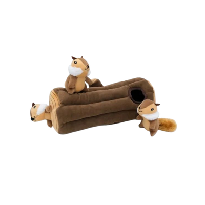 Chipmunk Log Burrow Toy