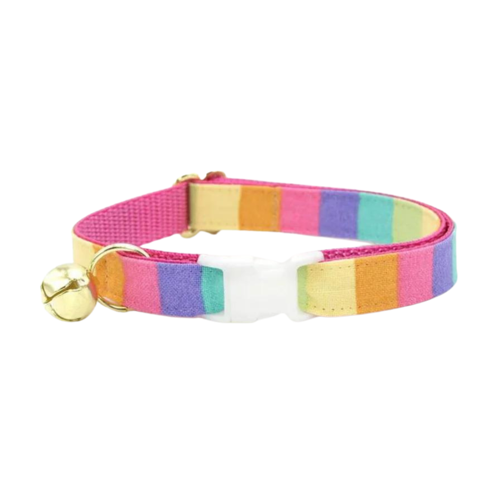 Pastel Rainbow Cat Collar