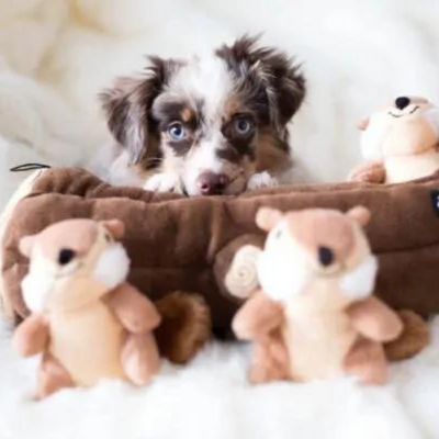 Chipmunk Log Burrow Toy