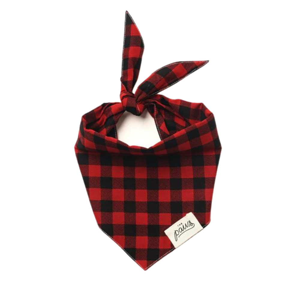 Whiskey Plaid Dog Bandana