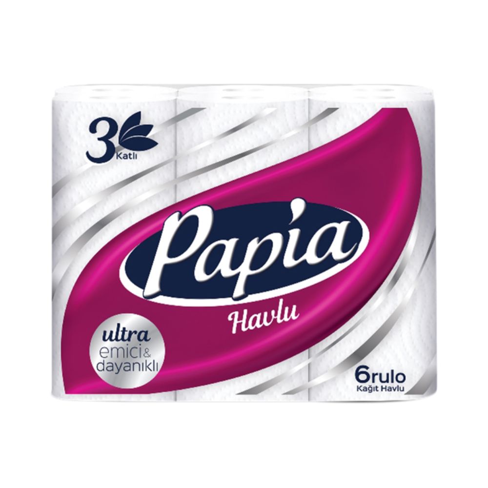 Papia Kitchen Rolls 3ply Strong Absorbent Paper Towels