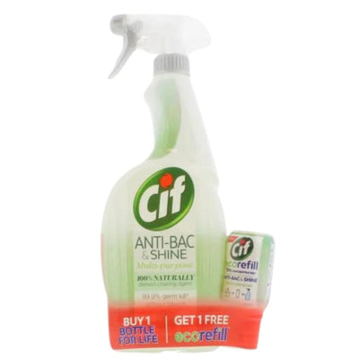 Cif 700ml Anti-Bac Spray & 70ml Eco Refill